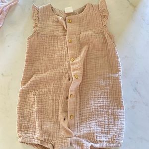 Girls Button Down Romper
